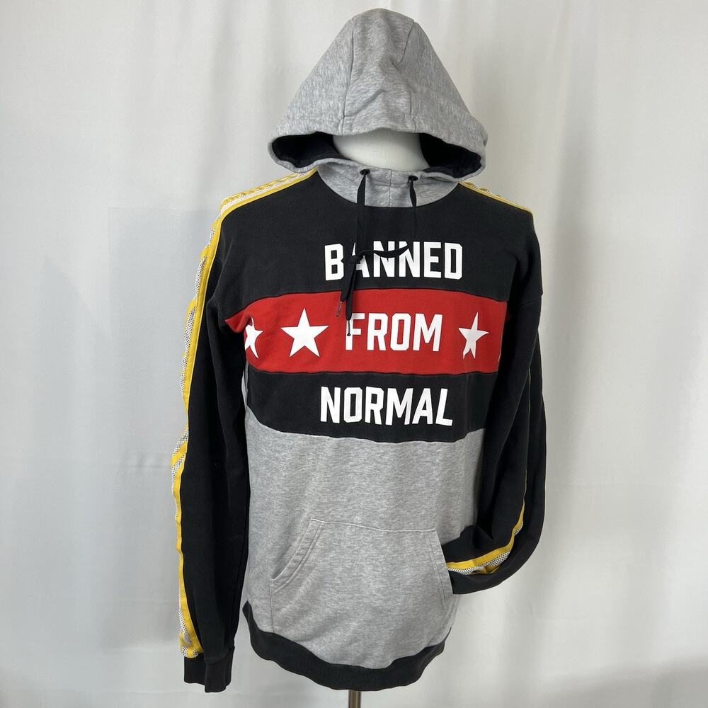 Adidas RitaOra Banned from Normal Hoodie Colorblock Graphic Sweatshirt Small